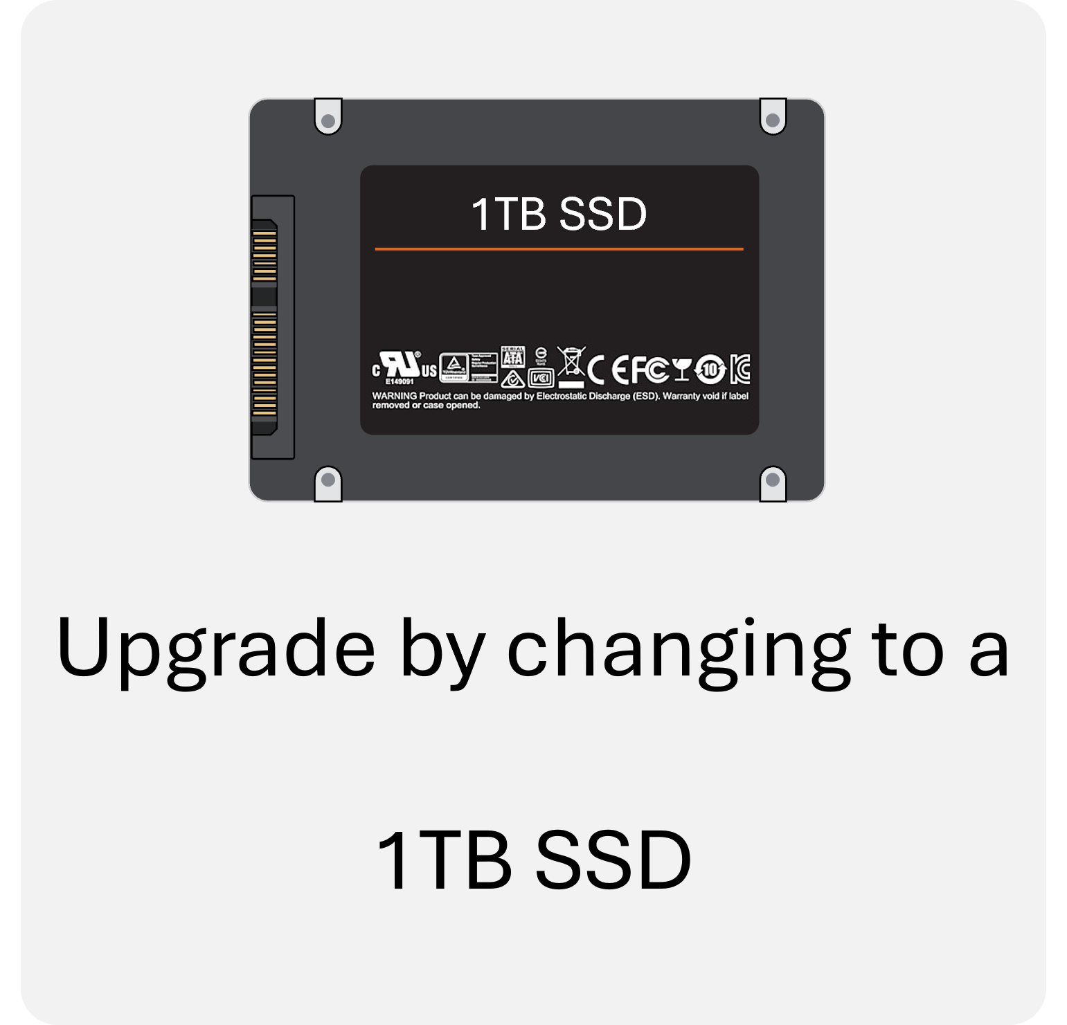 Upgrade to 1TB SSD