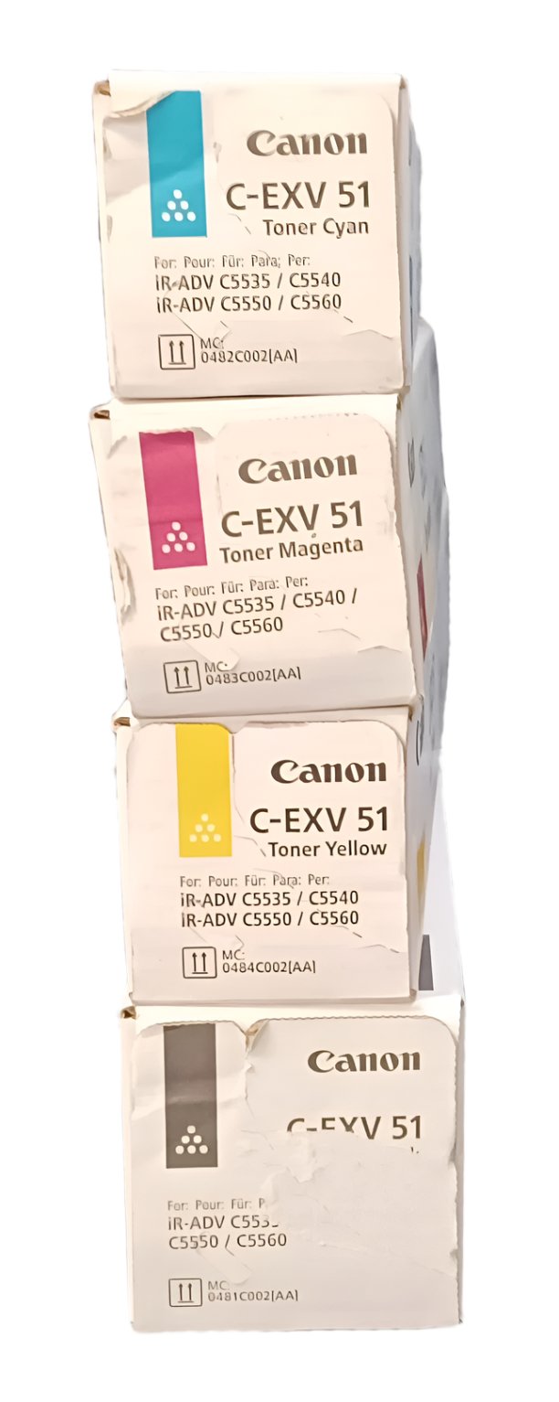 Geniune sealed Canon C-EXV 51 CMYK Toner Set f/ imageRUNNER ADVANCE