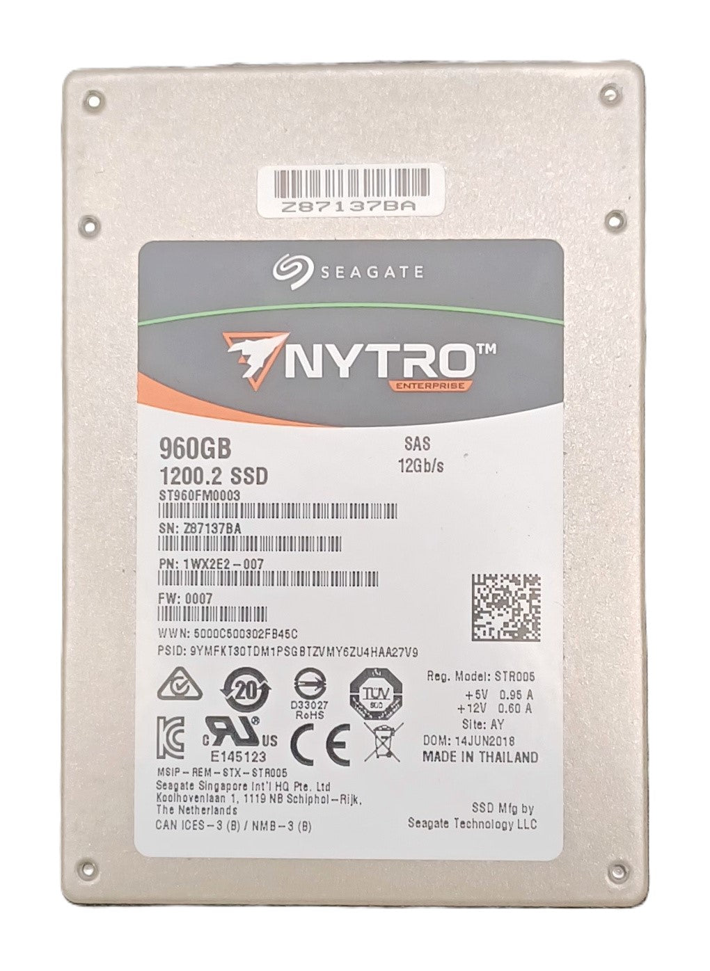 Seagate Nytro 1200.2 960GB SAS 12Gb/s Enterprise-Class SSD ST960FM0003