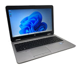 HP ProBook 650 G2 Laptop, 15.5" Core i3 6th Gen, 8GB RAM, 256GB SSD