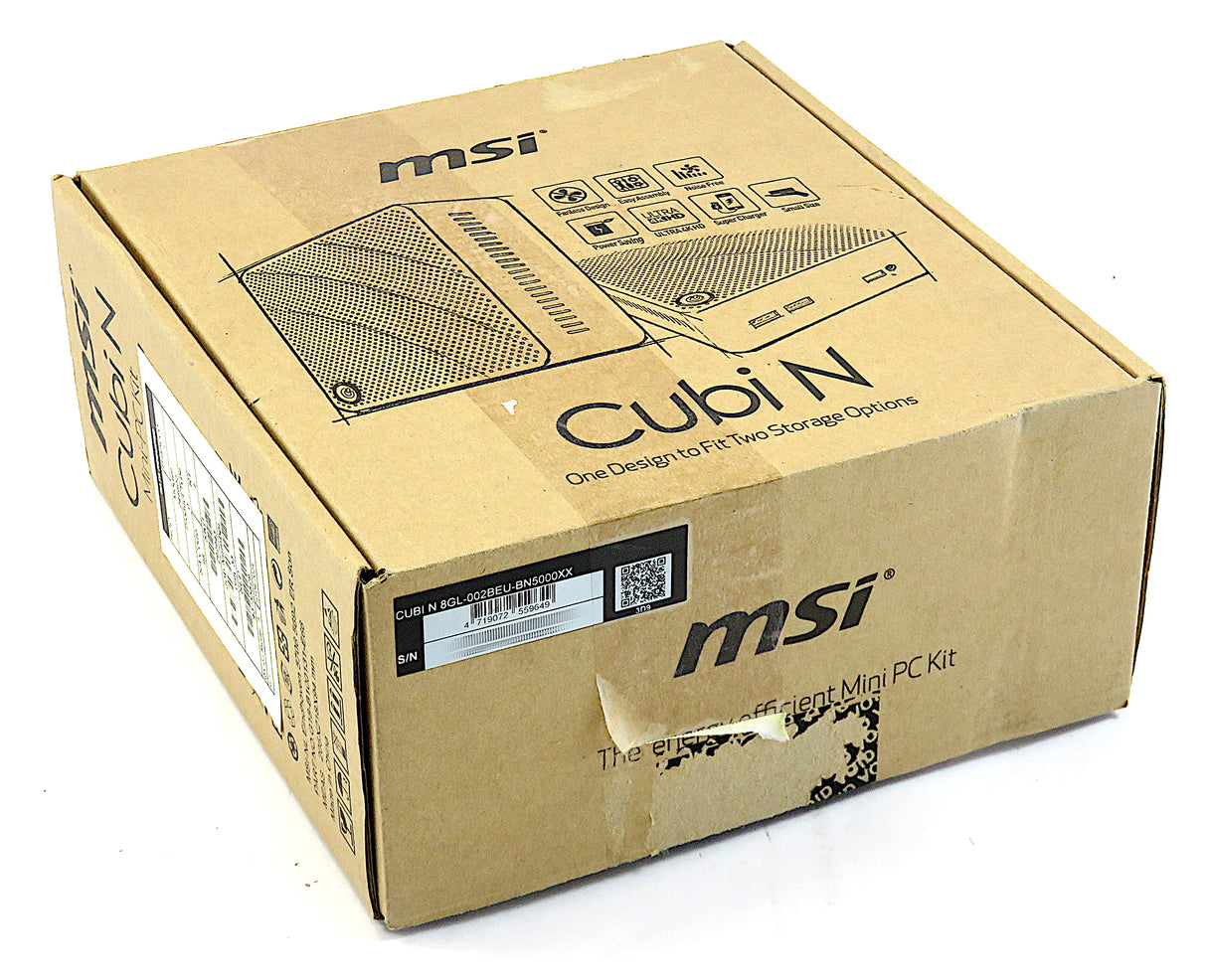 MSI Cubi N 8GL-002BEU Mini PC: N5000 CPU, 8GB RAM, 256GB SSD, Win 11 Home, Boxed